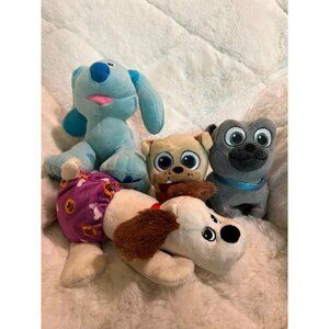 Disney Puppy Dog Pals - Blue Clues - Hound Dog - Toys Plush Stuffed Dogs Bundle